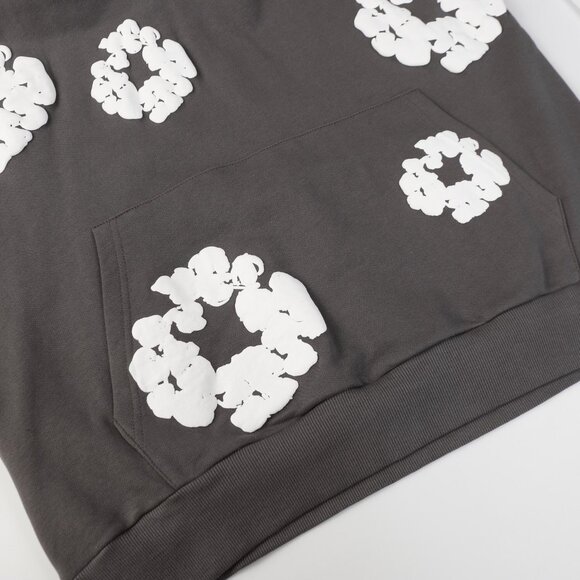 Denim Tears Cotton Sweatshirt with Embossed Print in Kapok Grey Color - - Picture 4 of 8